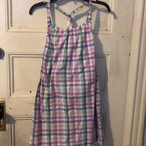 Crewcuts Pastel gingham racerback shift dress